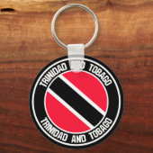 Trinidad und Tobago Round Emblem Schlüsselanhänger (Vorderseite)