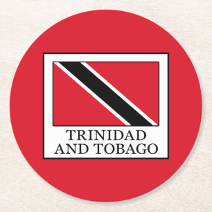 Trinidad und Tobago Runder Pappuntersetzer