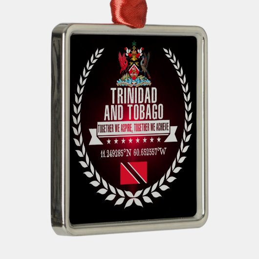 Trinidad und Tobago Silbernes Ornament (Rechts)