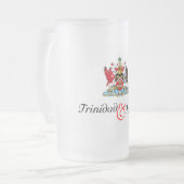 Trinidad und Tobago Souvenir Mattglas Bierglas (Vorderseite Links)