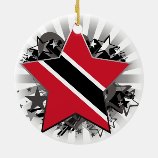 Trinidad und Tobago-Stern Keramikornament (Hinten)