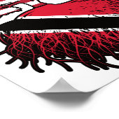 Trinidad und Tobago Trinidadian American USA Tree Poster (Ecke)