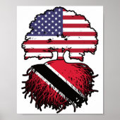 Trinidad und Tobago Trinidadian American USA Tree Poster (Vorne)