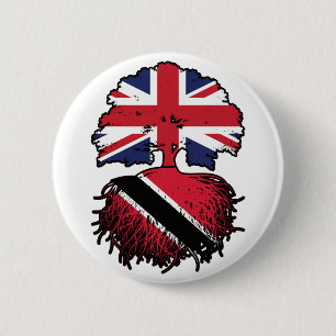 Trinidad und Tobago Trinidadian British UK Tree Button