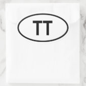 Trinidad und Tobago "TT" Ovaler Aufkleber (Tasche)
