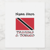 Trinidad und Tobago und Trinidadian mit Name Weinetikett (Einzelnes Label)