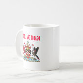 Trinidad und Tobago-Wappen Entwürfe Kaffeetasse (Vorderseite Links)
