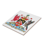 Trinidad und Tobago-Wappen Fliese (Seite)