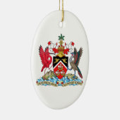 Trinidad und Tobago-Wappen Keramikornament (Rechts)