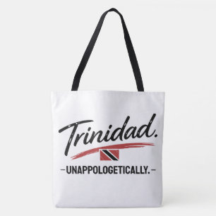 Trinidad Unverblümt Pride SCHWARZER TEXT Tasche
