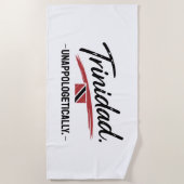 Trinidad Unverblümt Pride WEISS Strandtuch (Vorderseite)