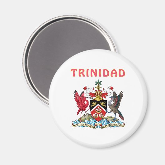 Trinidad-Wappen Magnet (Vorderseite/Rückseite)