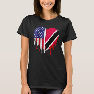 Trinidadian American Patriot Grown Country Melting T-Shirt