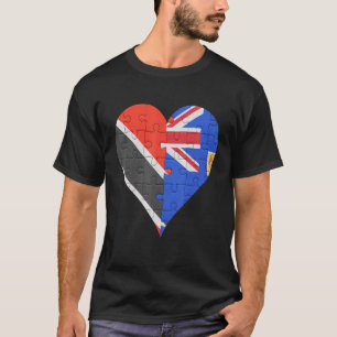 Trinidadian & Tobagoan Turks & Caicos Flag Herz T-Shirt
