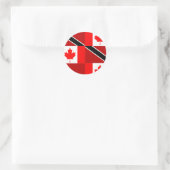 Trinidadisch-Kanadisch Runder Aufkleber (Tasche)