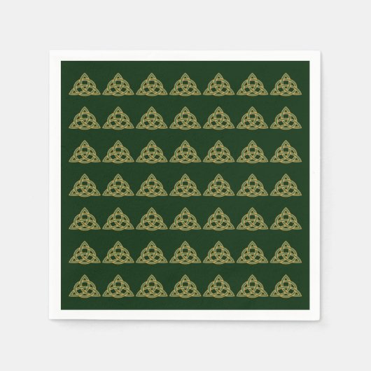 Trinitätsknoten grüne Papiertücher Serviette (Vorderseite)