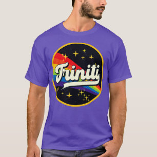 Triniti Regenbogen im Weltraum im Vintage-Stil T-Shirt