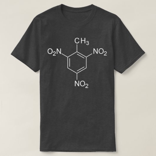 Trinitrotoluene TNT Chemische Struktur T-Shirt (Design vorne)
