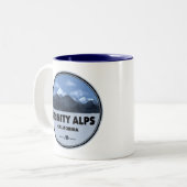 Trinity Alps California Camping Zweifarbige Tasse (Vorderseite Links)