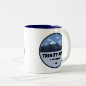 Trinity Alps California Camping Zweifarbige Tasse (VorderseiteRechts)
