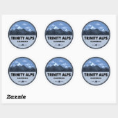 Trinity Alps Kalifornien Camping Runder Aufkleber (Blatt)