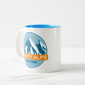 Trinity Alps Kalifornien Zweifarbige Tasse (Vorderseite Links)