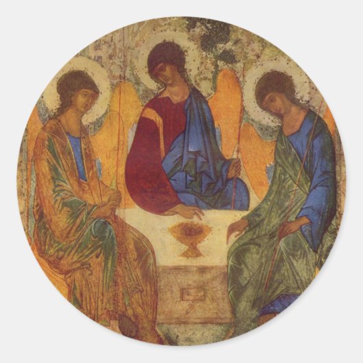 Trinity Angels at Mamre Runder Aufkleber (Vorderseite)