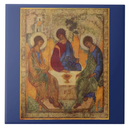 Trinity Angels auf der Mamre Keramik Tile Fliese (Vorderseite)