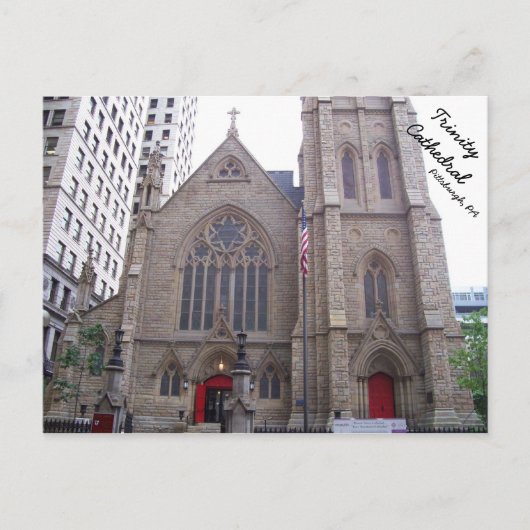 Trinity Cathedral in Downtown Pittsburgh, PA Postkarte (Vorderseite)