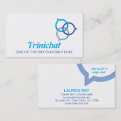 Trinity Chat Bubble-Logo (blau) Visitenkarte (Vorne/Hinten)