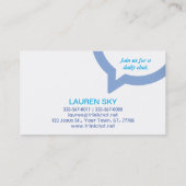 Trinity Chat Bubble-Logo (blau) Visitenkarte (Rückseite)