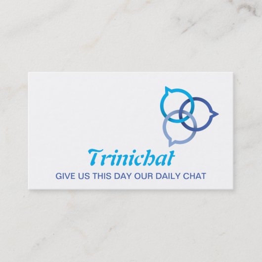 Trinity Chat Bubble-Logo (blau) Visitenkarte (Vorderseite)