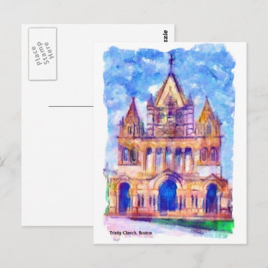 Trinity Church Boston Postkarte (Vorne/Hinten)
