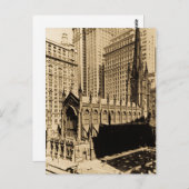 Trinity Church & Church Yard Lower Manhattan NYC Postkarte (Vorne/Hinten)