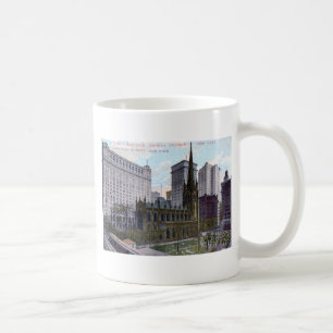Trinity Church, New York City 1912 Vintage auf Deu Kaffeetasse