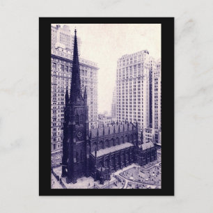 Trinity Church, New York City Vintag Postkarte