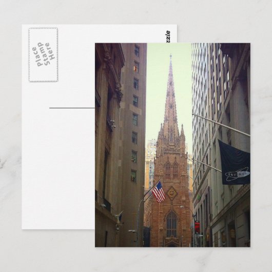 Trinity Church Postkarte (Vorne/Hinten)