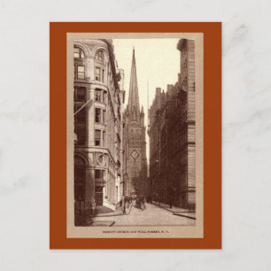 Trinity Church, Wall Street, New York City c1910 V Postkarte