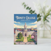 Trinity College Dublin Irland Postkarte (Stehend Vorderseite)