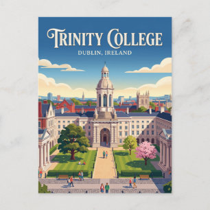 Trinity College Dublin Irland Postkarte