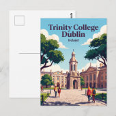 Trinity College Dublin Irland Postkarte (Vorne/Hinten)