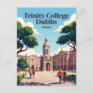 Trinity College Dublin Irland Postkarte
