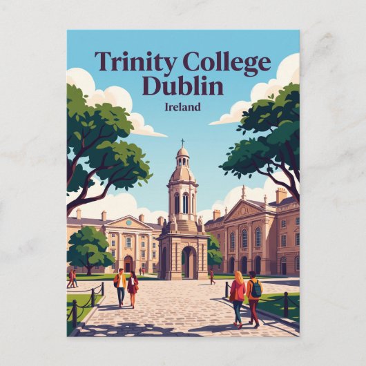 Trinity College Dublin Irland Postkarte (Vorderseite)