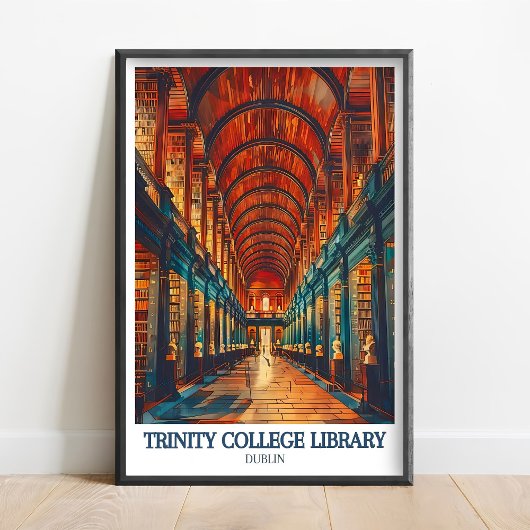 Trinity College Dublin Print - Trinity Library Art Poster