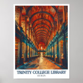 Trinity College Dublin Print - Trinity Library Art Poster (Vorne)