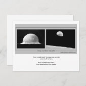 TRINITY / EARTHRISE: zwei Wege Postkarte (Vorne/Hinten)