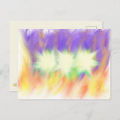 Trinity Fire Star Christliche Prophezeiung Abstrak Postkarte (Vorne/Hinten)
