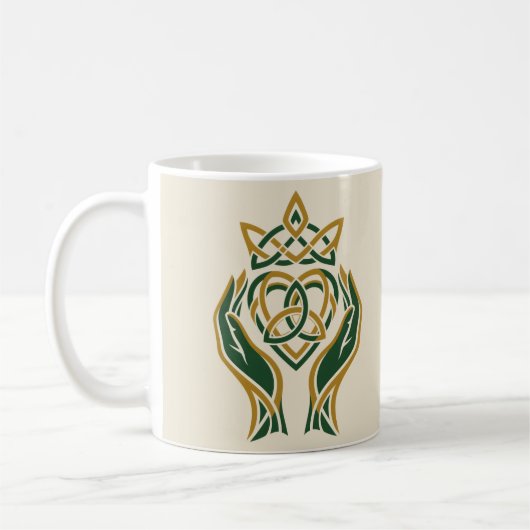 Trinity Heart Claddagh Kaffeetasse (Links)
