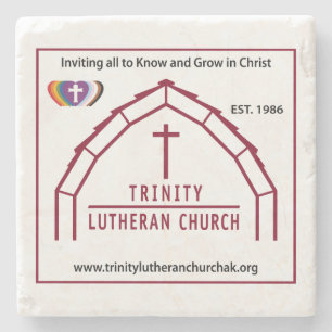 Trinity-Kirchen-Logo Steinuntersetzer