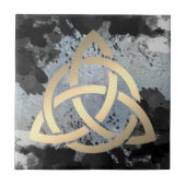 Trinity Knot Celtic Dark Clouds Sky Fliese (Vorderseite)